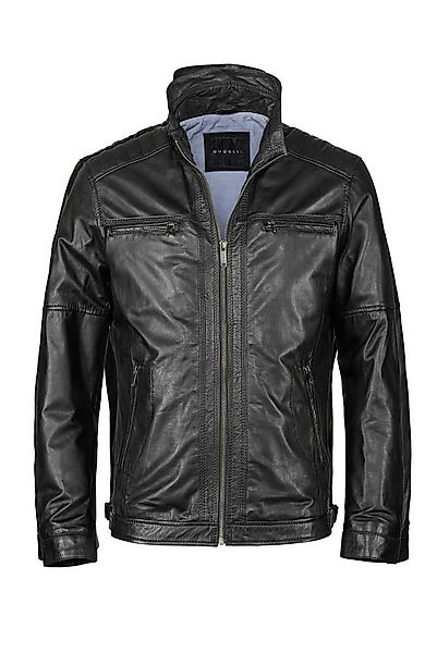 bugatti Lederjacke BUTEODORO (1-St) mit Reißverschlusstaschen günstig online kaufen