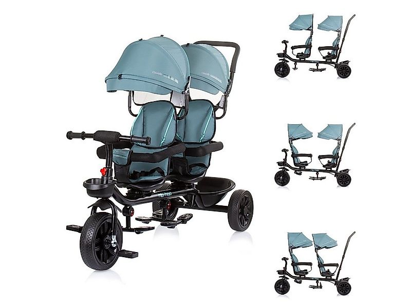 Chipolino Dreirad Geschwisterdreirad Tricycle Hip Hop, zwei Kinder, bis 40 günstig online kaufen