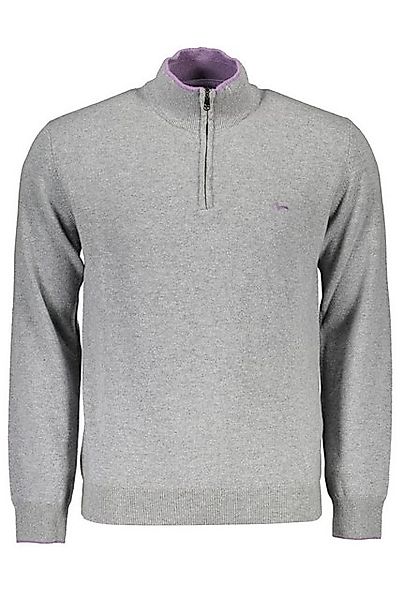 Harmont & Blaine Strickpullover Eleganter Grauer Herren-Pullover mit Reißve günstig online kaufen