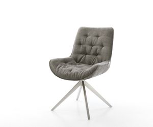 DELIFE Polsterstuhl Taimi-Flex, Kreuzgestell breit Edelstahl günstig online kaufen