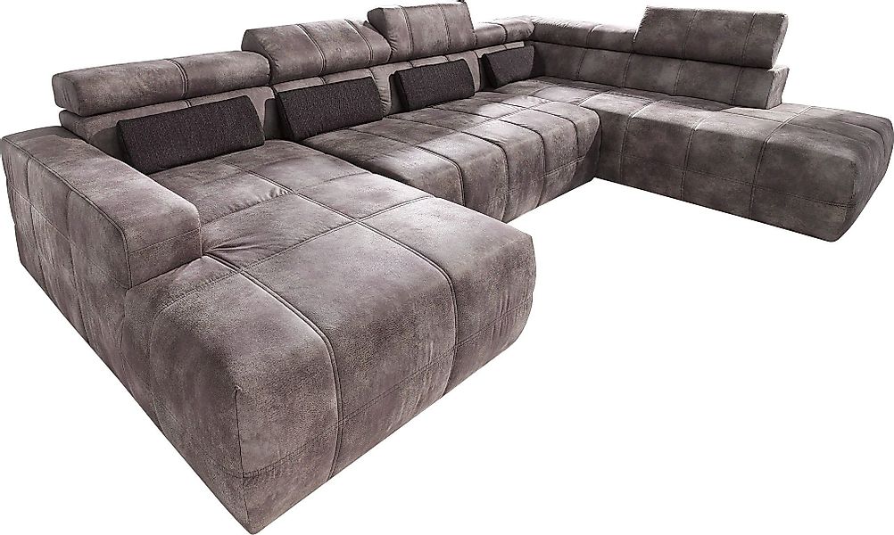 DOMO collection Wohnlandschaft "Brandon, whlw. mit Sitztiefenverstellung, w günstig online kaufen