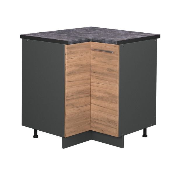 Vicco Eckunterschrank Fame-Line, Goldkraft Eiche/Anthrazit, 80.5 günstig online kaufen
