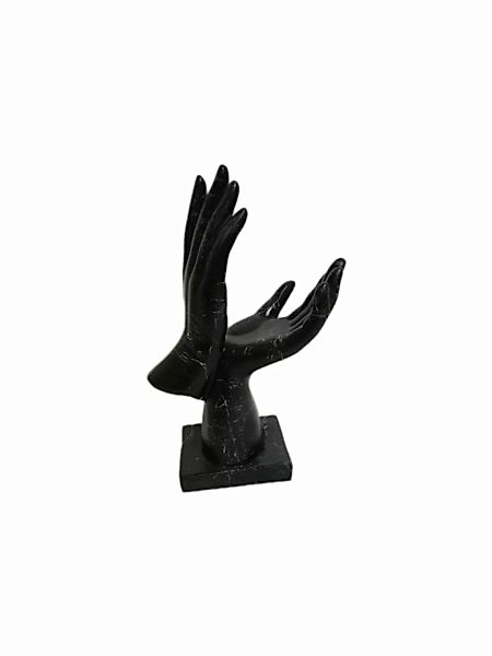 Skulptur 2 Hände Schwarz Marmoroptik günstig online kaufen