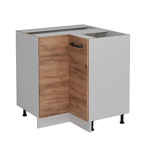 Vicco Eckunterschrank R-Line Goldkraft Eiche 76 cm ohne Arbeitsplatte günstig online kaufen