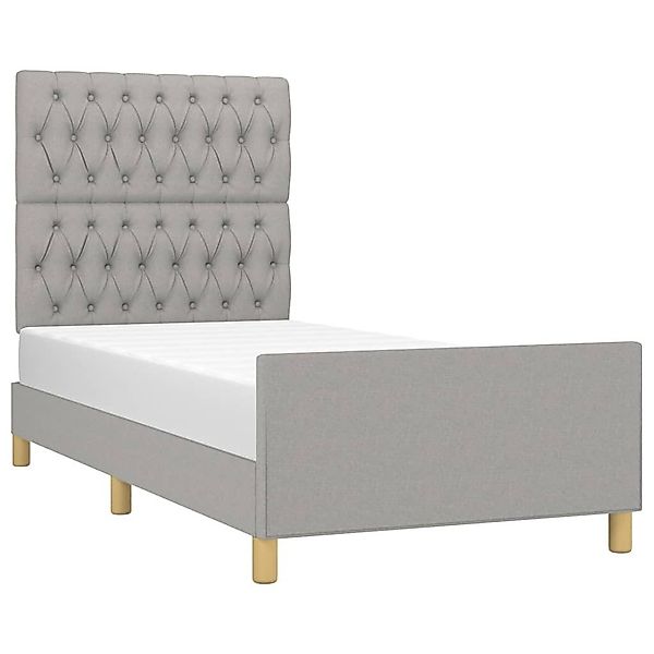 vidaXL Bett Bettgestell ohne Matratze Hellgrau günstig online kaufen