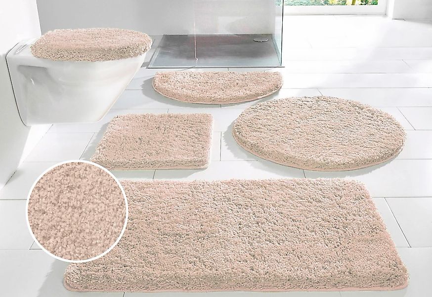 my home Badematte "Sanremo, Badvorleger, Badezimmer Teppich, sehr weich" Hö günstig online kaufen
