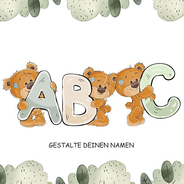 Sunnywall Wandtattoo Buchstaben ABC Bärchen Aufkleber für Wand & Tür (Buchs günstig online kaufen
