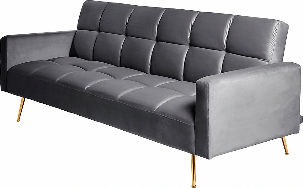 Jahnke Schlafsofa "CHILLAX POSH" mit Schlaffunktion, edler Samtstoff & Füße günstig online kaufen