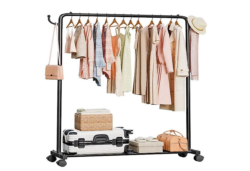 Yorbay Kleiderständer Garderobenständer auf Rollen, bis 50 kg belastbar, Hö günstig online kaufen