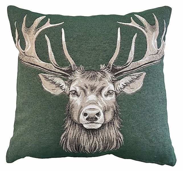 HOME WOHNIDEEN Kissenhülle "CIERVO" mit Füllung, Gobelin günstig online kaufen
