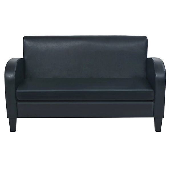 vidaXL 2-Sitzer-Sofa Kunstleder Schwarz günstig online kaufen