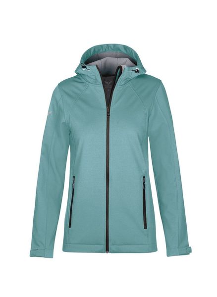 Trigema Softshelljacke "TRIGEMA Taillierte Softshell–Kapuzenjacke" 1 Stk. t günstig online kaufen