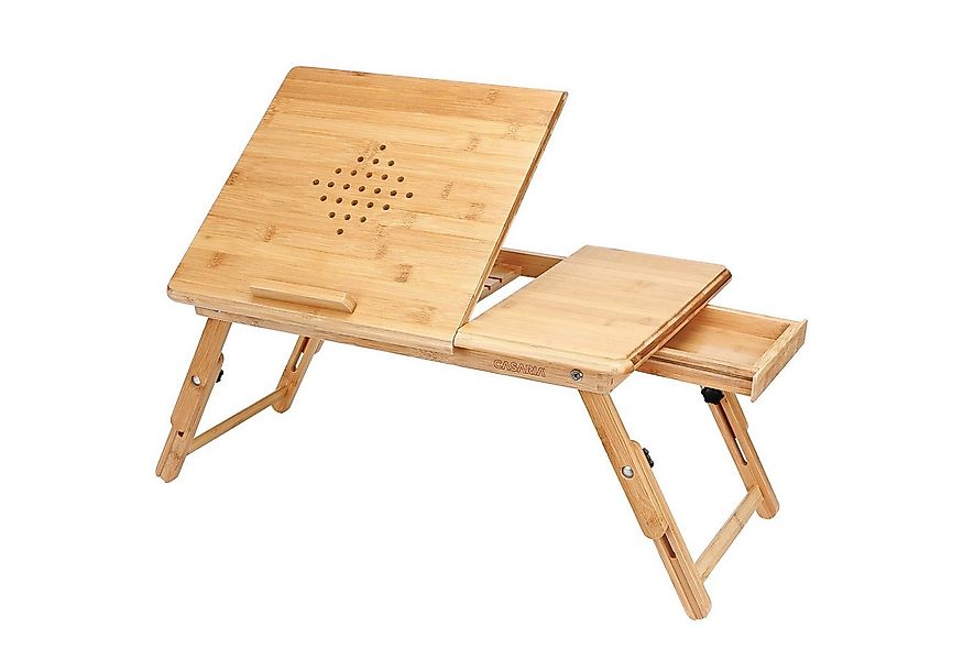 Casaria Laptoptisch (1-St), Höhenverstellbar Klappbar Schublade Neigbar Bet günstig online kaufen