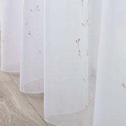 Gardine mit flämischen 2-er Falten, weiß, Voile (186-76) günstig online kaufen