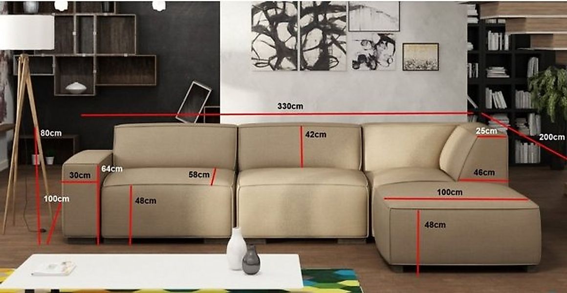 JVmoebel Ecksofa Ecksofa modern gemütlich Wohnlandschaft Polstermöbel, Made günstig online kaufen