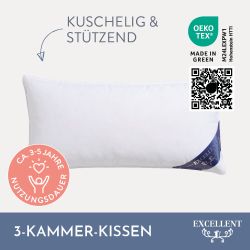Excellent 3-Kammer-Kopfkissen Venedig, Größenauswahl: 40x40-80x80 cm, günstig online kaufen