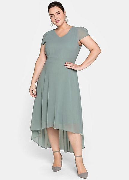 Sheego Etuikleid Abendkleid Kurzarm mit Flügelärmeln günstig online kaufen