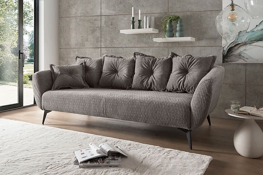 Home affaire 3-Sitzer "Baggio Breite 236 cm, modernes Sofa, hoher Fuß, bequ günstig online kaufen