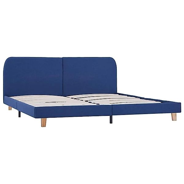 vidaXL Bettgestell Ohne Matratze Blau Stoff 150x200 cm 281059 günstig online kaufen