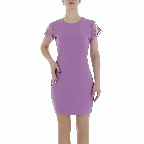 Ital-Design Sommerkleid Damen Freizeit (86164391) Spitze Minikleid in Lila günstig online kaufen