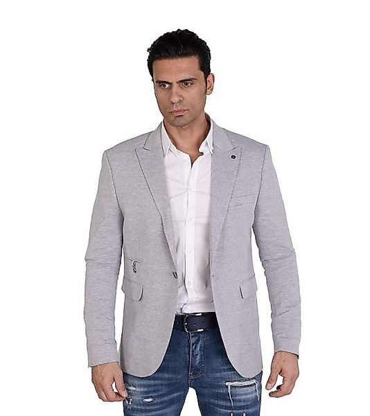 Denim Distriqt Jerseysakko Herren Slim Fit Sakko mit Stretch Grau Gr.52 ent günstig online kaufen
