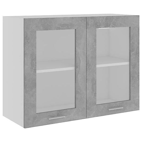 Hängeglasschrank Betongrau 80x31x60 Cm Spanplatte günstig online kaufen