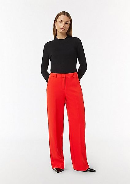 comma Chinos Hose Wide Leg Hose mit Bügelfalte und Eingrifftaschen günstig online kaufen