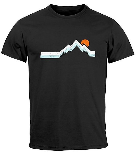Neverless Print-Shirt Herren T-Shirt Berg Wandern günstig online kaufen