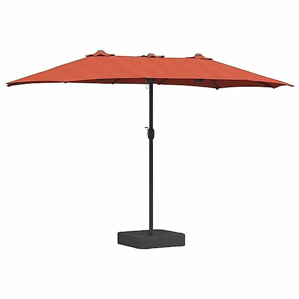 vidaXL Gartenparasol Terrakotta 385 x 209 x 244 cm Stoff 42003280 günstig online kaufen