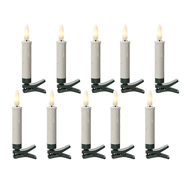 MARELIDA LED-Christbaumkerzen Baumkerzen mit Clip 10 günstig online kaufen