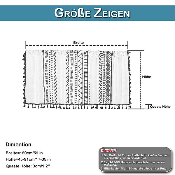 BTTO V&G Vorhang Kurze Gardinen mit günstig online kaufen