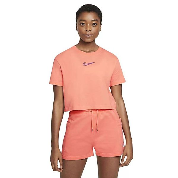 Nike Sportswear Crop Print Kurzarm T-shirt S Crimson Bliss günstig online kaufen