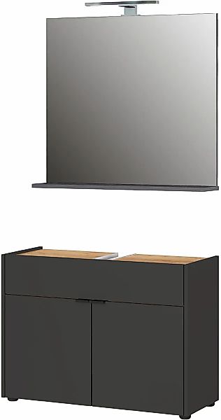 GERMANIA Badmöbel-Set "Ameca" 2 Stk. tlg. Badezimmer-Set bestehend aus Wasc günstig online kaufen