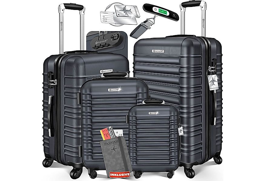 KESSER Kofferset, 4 Rollen, (4 tlg), 4tlg. Hartschalenkofferset Hartschalen günstig online kaufen