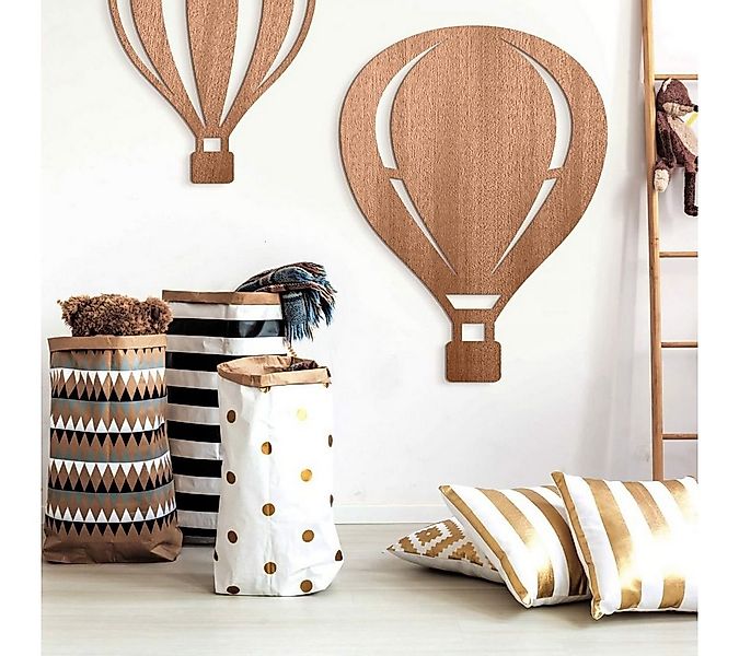 K&L Wall Art Holzbild Heißluftballon Poster Luftballon Baby Kinderzimmer Ho günstig online kaufen