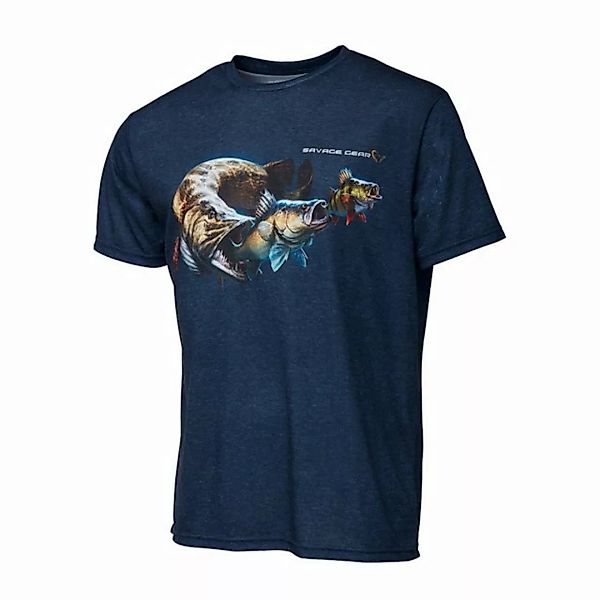 Savage Gear T-Shirt Cannibal T-Shirt Black Blue S-XXL atmungsaktiv Barsch Z günstig online kaufen