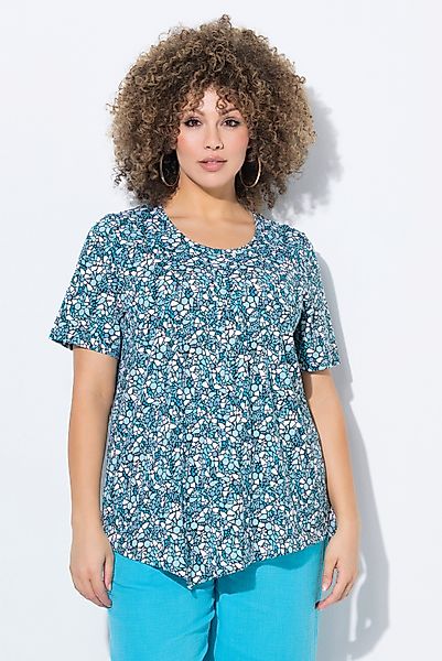 Ulla Popken T-Shirt T-Shirt Zipfelsaum A-Linie günstig online kaufen