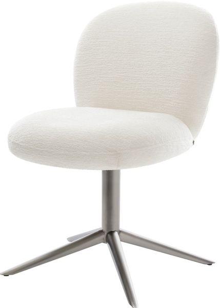 DELIFE Polsterstuhl Nube-Flex, Fußkreuz Graphit Bouclé günstig online kaufen