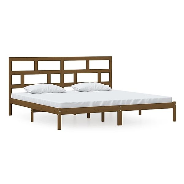 Vidaxl Massivholzbett Honigbraun Kiefer 200x200 Cm günstig online kaufen