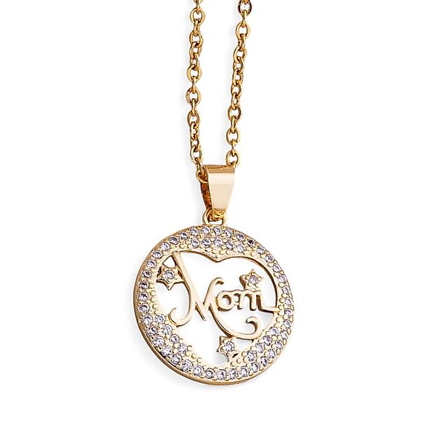Eyecatcher Edelstahlkette Mama Mom Halskette vergoldet günstig online kaufen