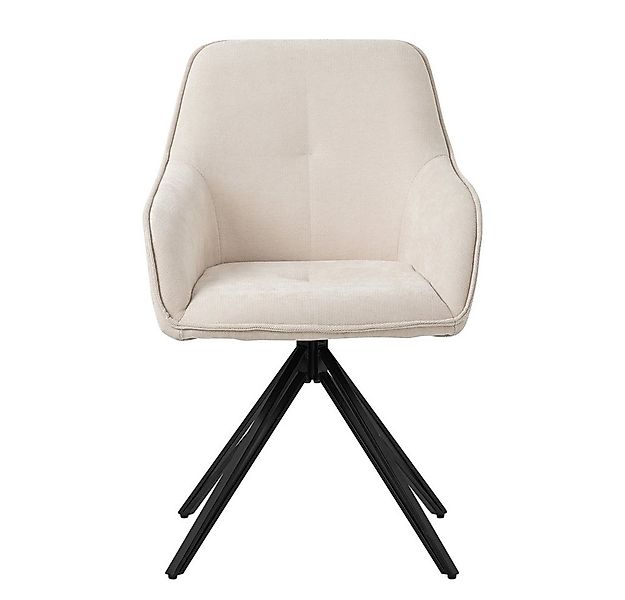 ML-DESIGN Polsterstuhl Esszimmerstuhl aus Textil Webstoff mit Metallbeine, günstig online kaufen