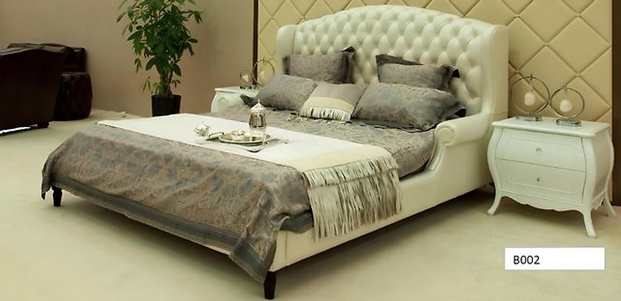 JVmoebel Bett Designerbett Polsterbett Ehebett Lederbett Doppelbett XXL Bet günstig online kaufen
