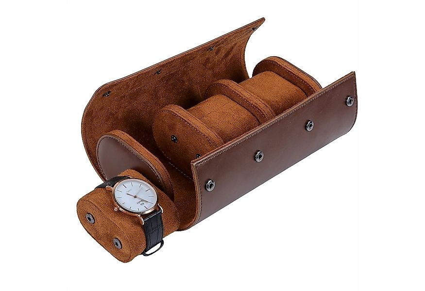 Mutig Uhrenbox Uhrenbox mit 3 Fächern Tragbar Schatulle mit abnehmbare Pols günstig online kaufen