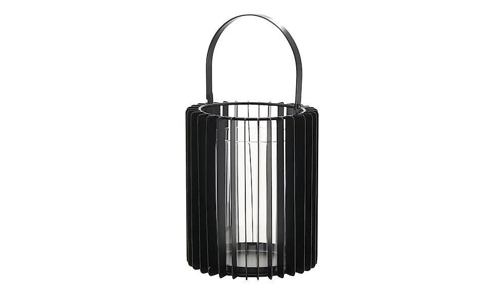 HOME STORY Laterne   ¦ schwarz ¦ Eisen,Glas ¦ Maße (cm): H: 19,5  Ø: 15.3 A günstig online kaufen