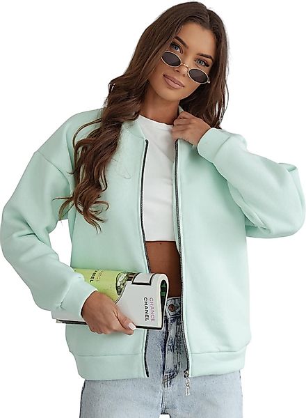 EloModa Sweatjacke Damen Sweatjacke Premium Baumwolljacke günstig online kaufen