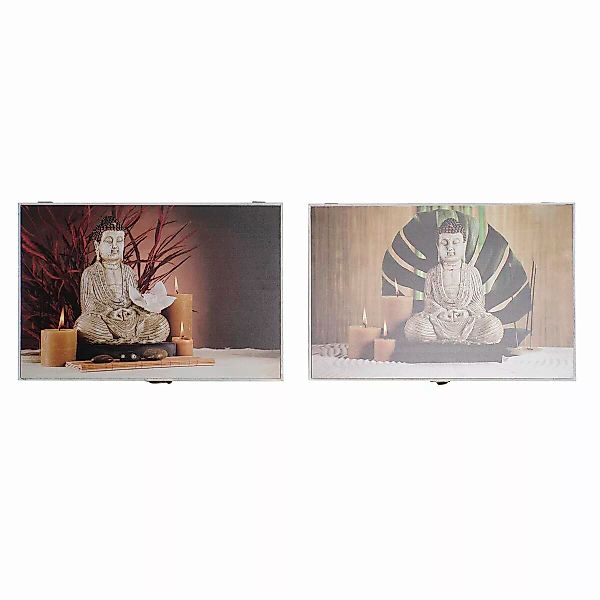 Abdeckungen Dkd Home Decor Buddha Zähler 46,5 X 6 X 31,5 Cm 2 Stück Holz Md günstig online kaufen