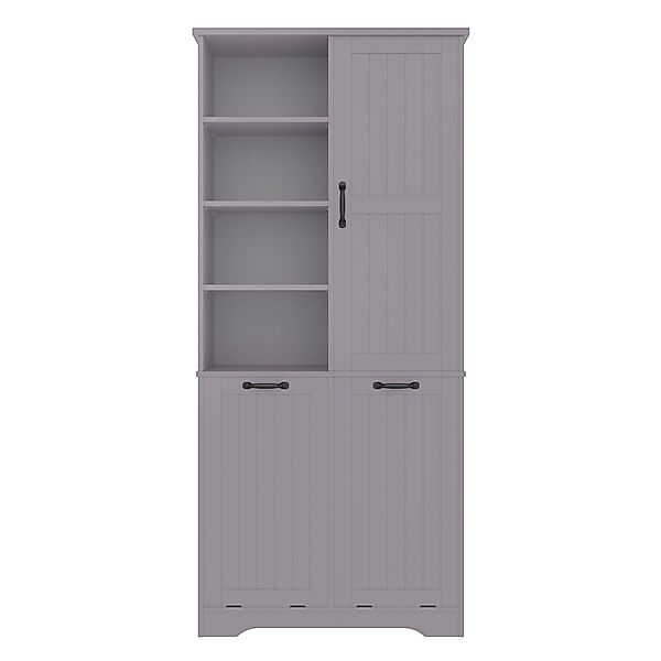 Badezimmerschrank mit doppeltem Wäschekorb, verstellbare Regale, viel Staur günstig online kaufen