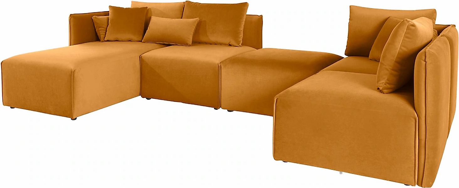 OTTO home Wohnlandschaft "Nöre U-Form" 5 Teile, in vielen Bezugsqualitäten günstig online kaufen