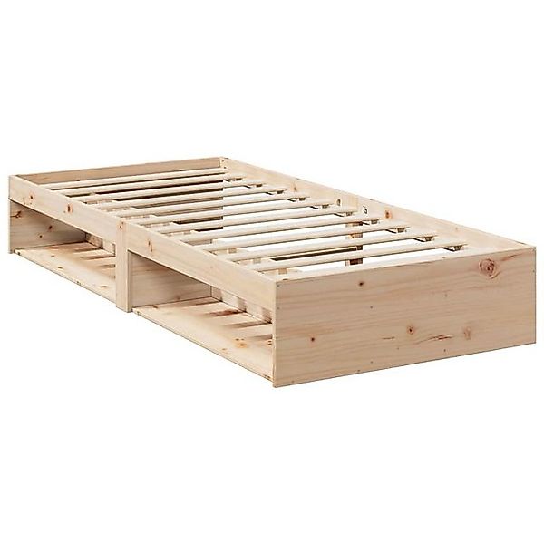 vidaXL Bett, Tagesbett ohne Matratze 100x200 cm Massivholz Kiefer günstig online kaufen