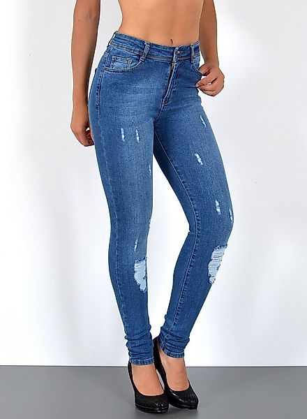 ESRA Skinny-fit-Jeans S500 High Waist Skinny Jeans Damen Röhrenjeans Hose S günstig online kaufen